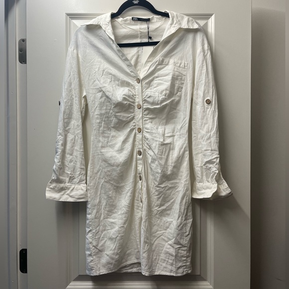 Zara Button Down Dress - Picture 1 of 8